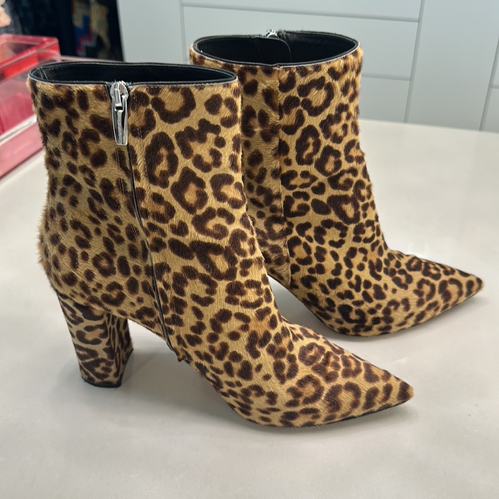 Gianvito Rossi calf hair leopard boots